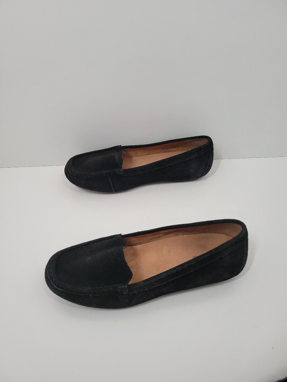 Vionic Debbie Black Suede Moccasin Loafer Shoes Women Size 10 Wide